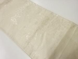 アンティーク　 紗 秋草模様織出し袋帯（材料）